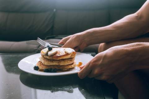 Pancake Topping Ideas - Peanut butter and banana