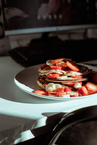 Pancake Topping Ideas - Strawberry and cream