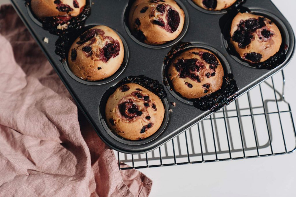 Perfect Millet Pancakes Muffins kept on a baking tray