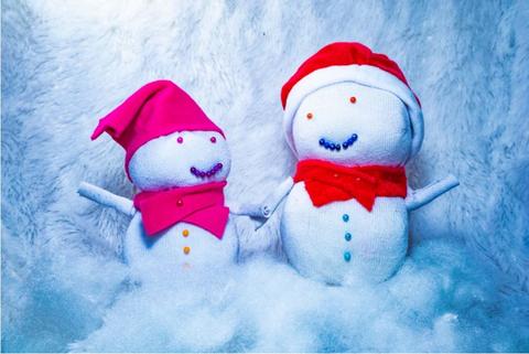 Christmas Craft For Kids : Sock snowman