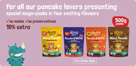 Slurrp Farm Pancake mixes in 4 flavors
