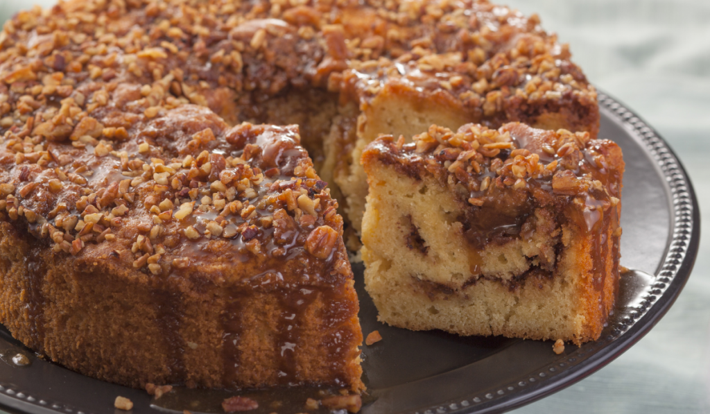 Yummy Coffee Cake Kept In A Tray