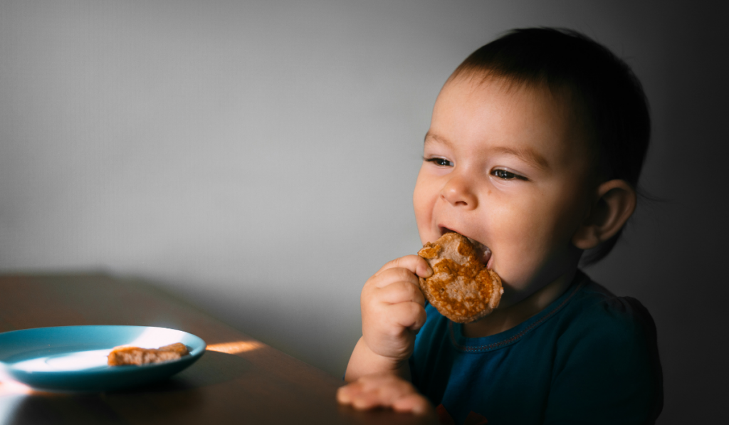 Breakfast Recipes For 1-Year-Old Indian Baby. Baby enjoying food