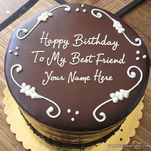 Chocolate cake with name on it