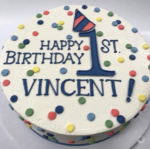 Happy Birthday vanilla cake 
