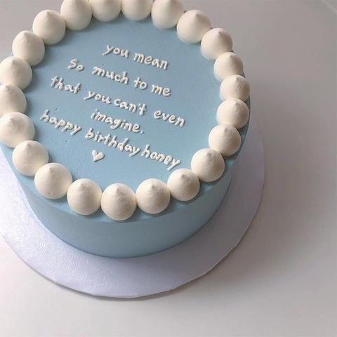 Birthday cake with a message