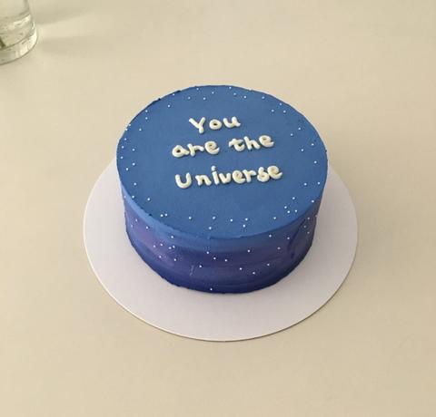 Birthday cake with a message
