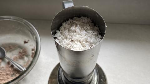 Repeat the process of putting the ingredients in the puttu mould